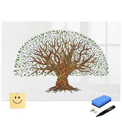 Tablă magnetică cu design rădăcinile copacului în pământ
