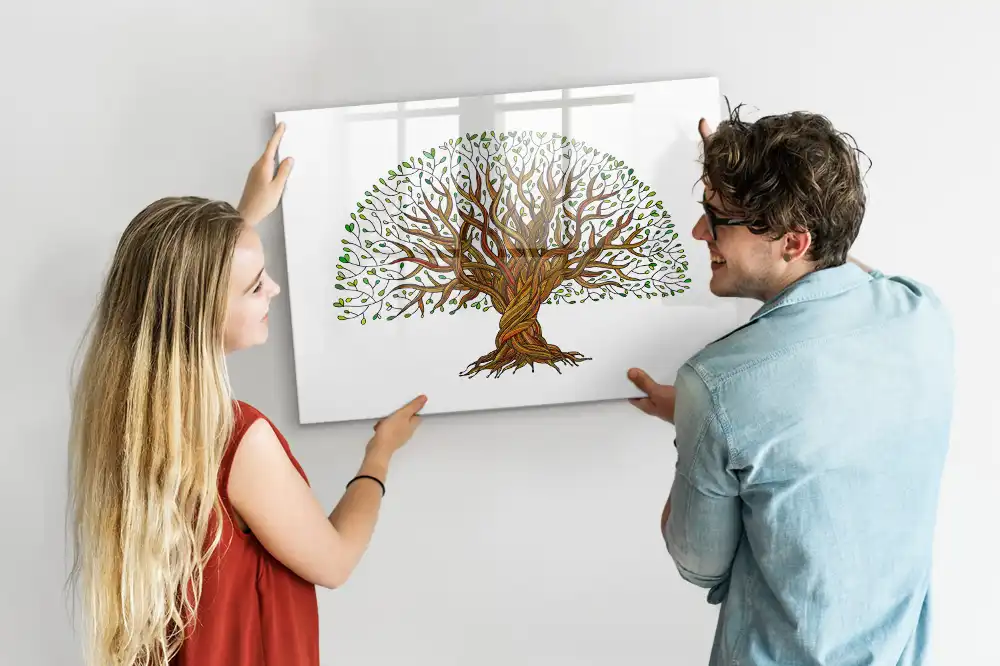 Tablă magnetică cu design rădăcinile copacului în pământ