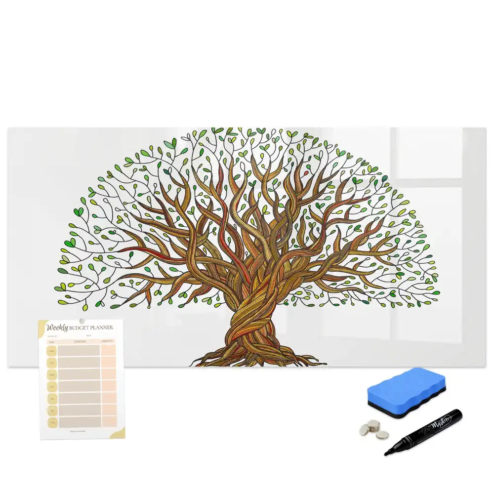 Tablă magnetică cu design rădăcinile copacului în pământ