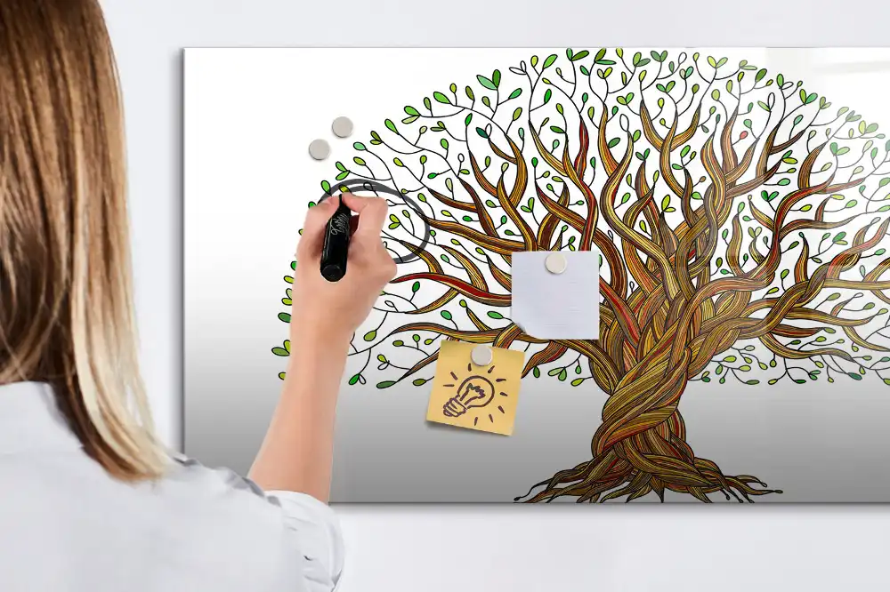 Tablă magnetică cu design rădăcinile copacului în pământ