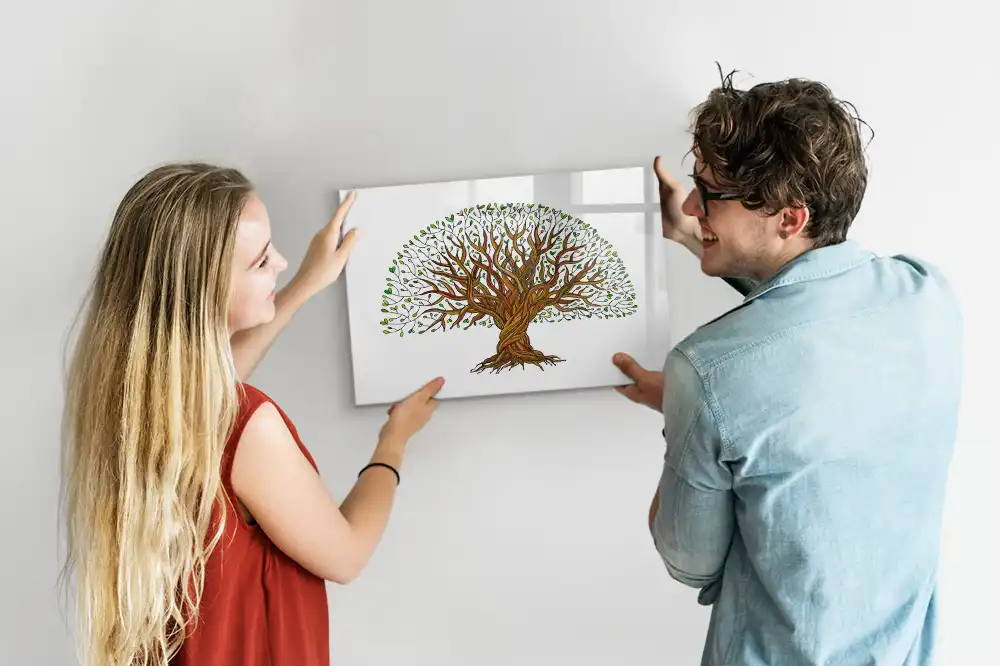 Tablă magnetică cu design rădăcinile copacului în pământ
