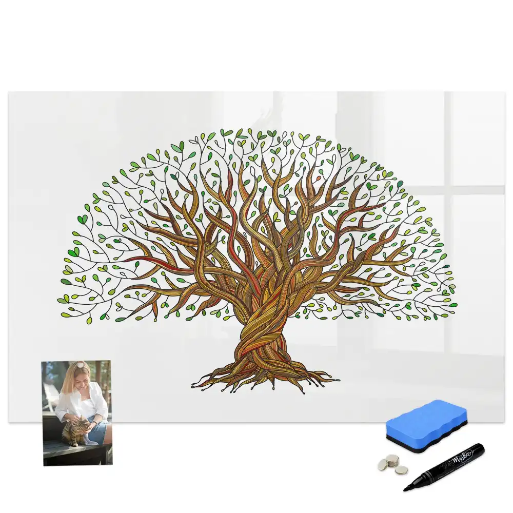 Tablă magnetică cu design rădăcinile copacului în pământ