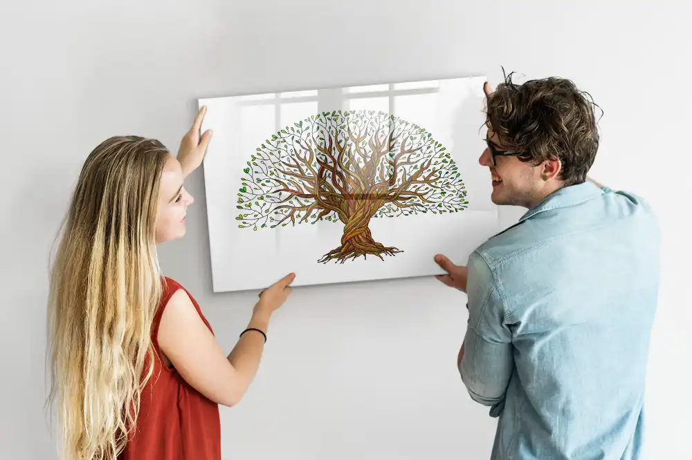 Tablă magnetică cu design rădăcinile copacului în pământ