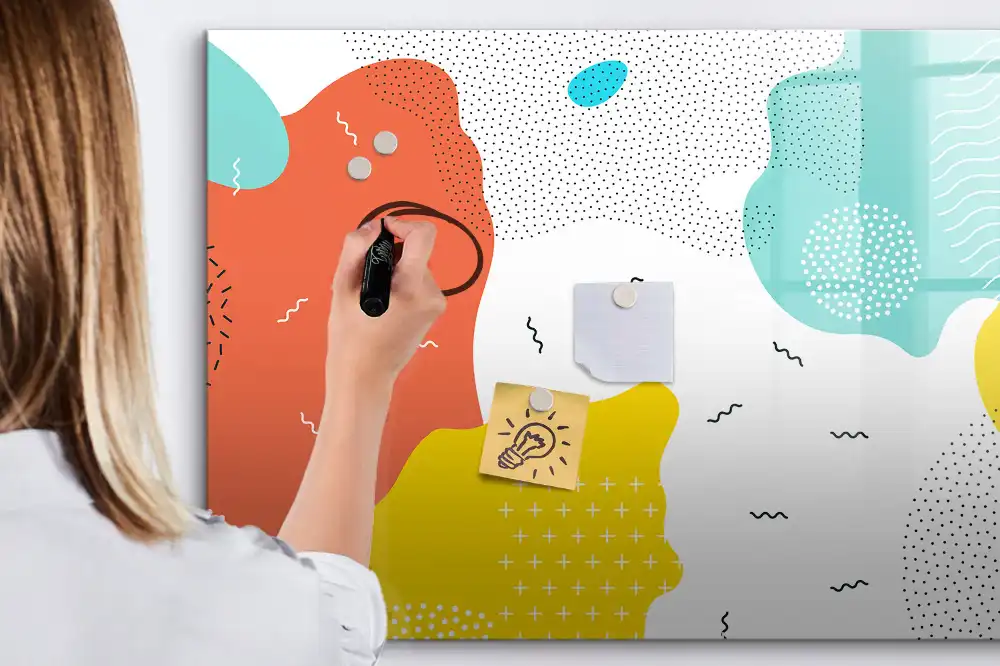 Tablă magnetică de scris stil pop-art