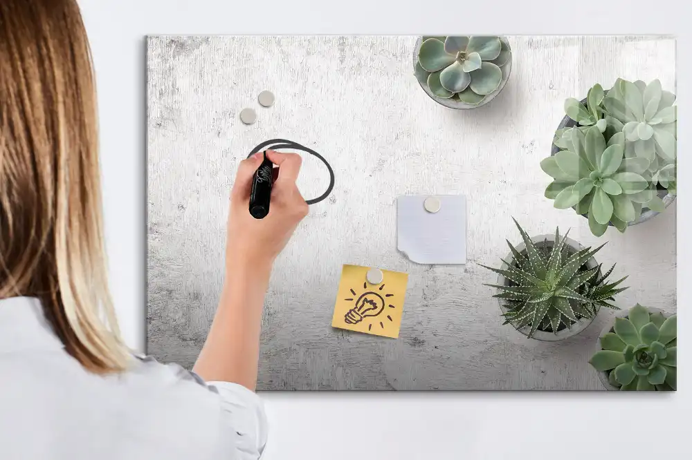 Tablă magnetică pentru magneți decorativi cu plante de cameră