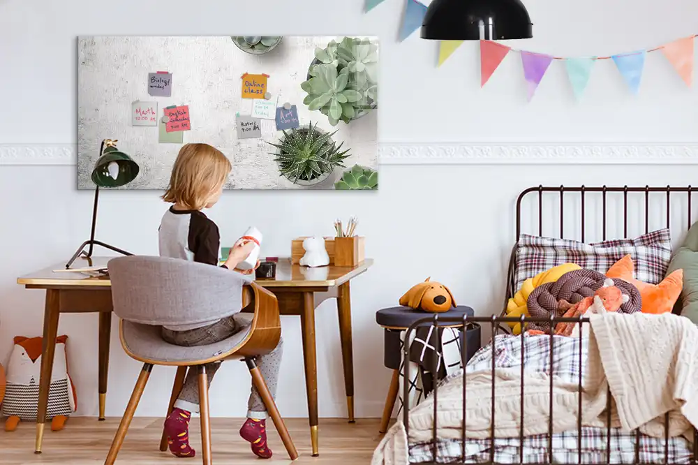 Tablă magnetică pentru magneți decorativi cu plante de cameră