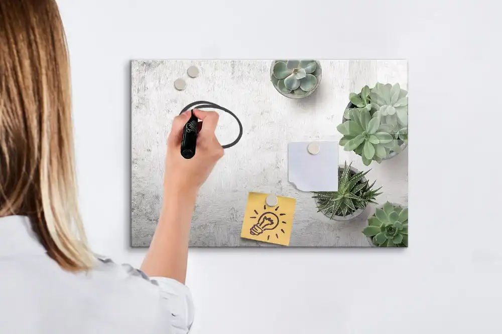 Tablă magnetică pentru magneți decorativi cu plante de cameră