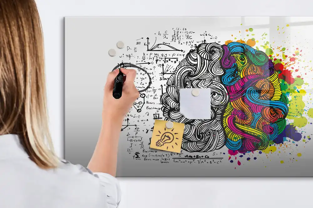 Tablă magnetică cu motiv abstract cu creier