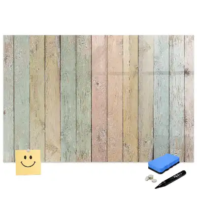 Tablă magnetică pentru marker cu design de scânduri multicolore