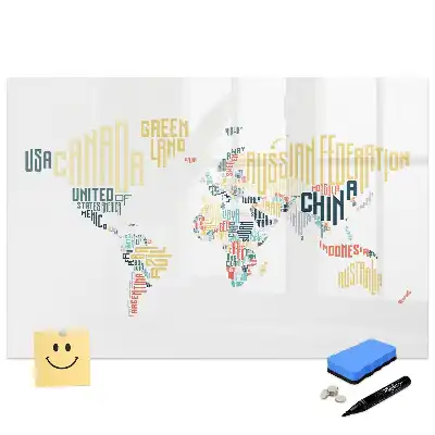 Tablă magnetică pentru învățarea țărilor cu frunze