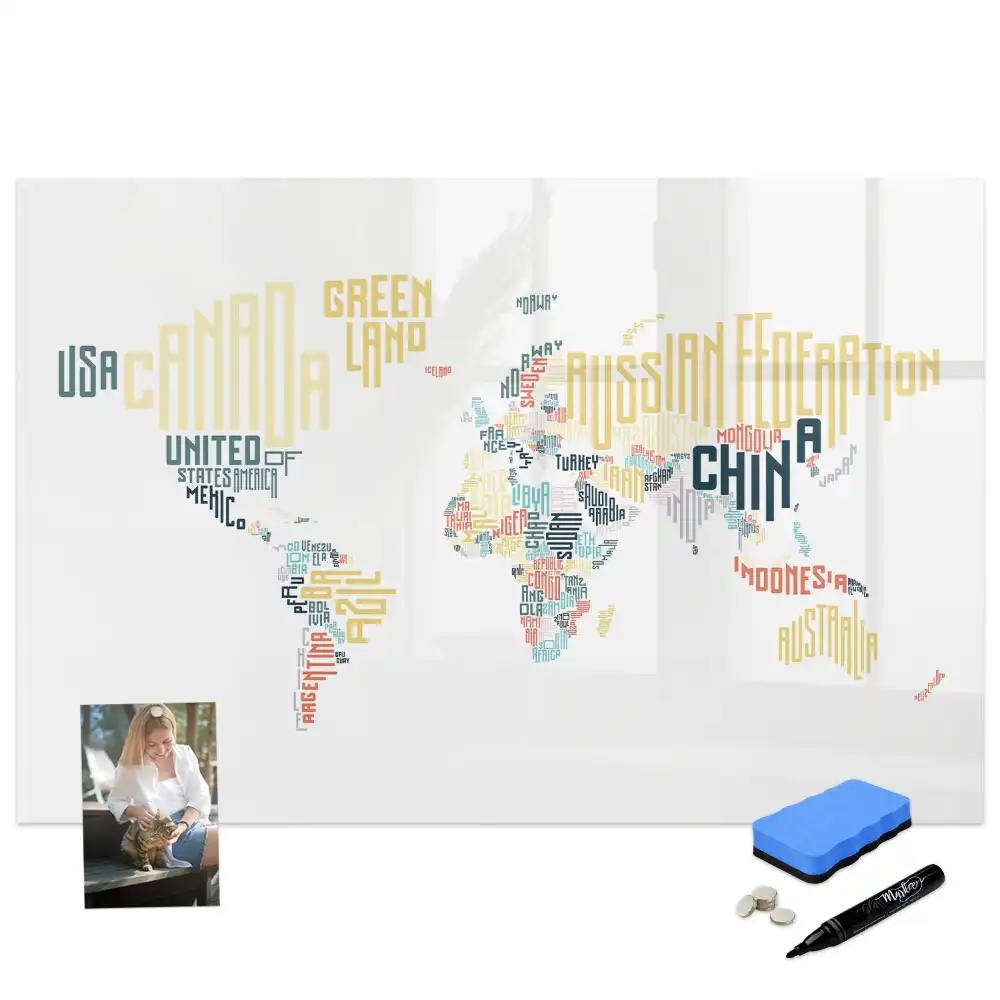 Tablă magnetică pentru învățarea țărilor cu frunze