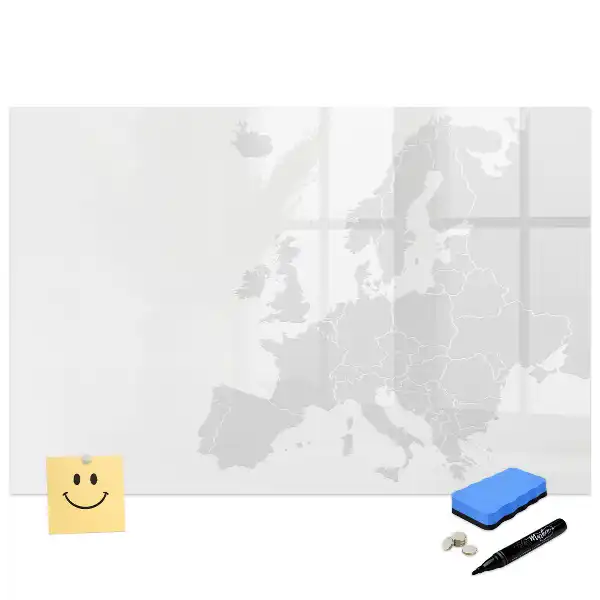 Tablă magnetică cu harta Europei și marker