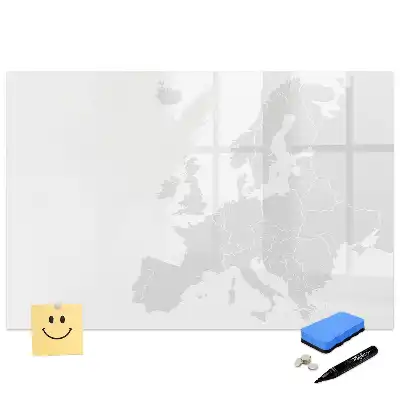 Tablă magnetică cu harta Europei și marker
