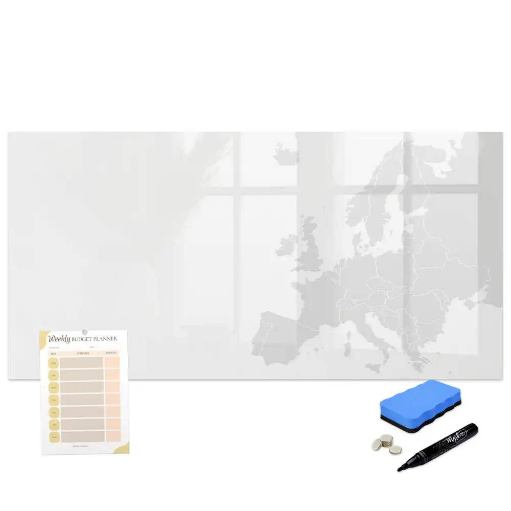 Tablă magnetică cu harta Europei și marker