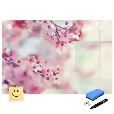 Tablă magnetică pentru scris model Muguri de primăvară