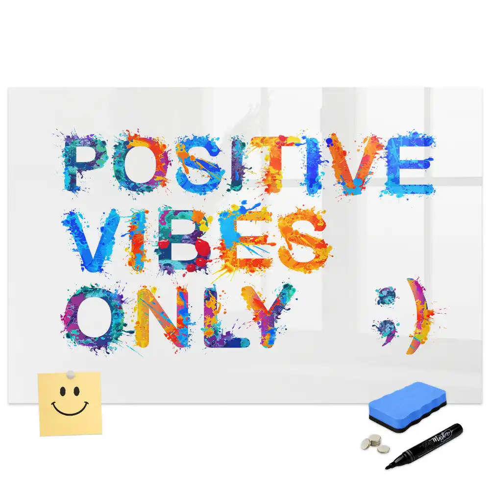 Tablă magnetică cu slogan motivațional