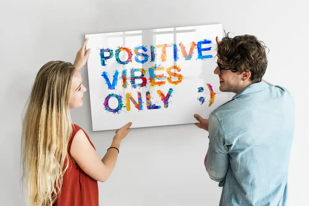 Tablă magnetică cu slogan motivațional
