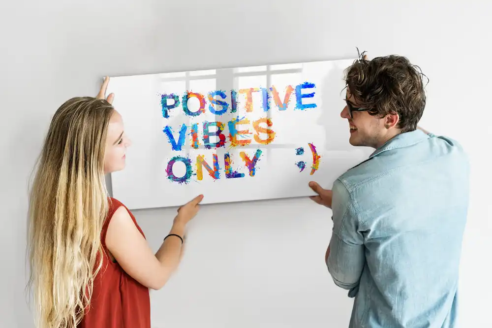 Tablă magnetică cu slogan motivațional