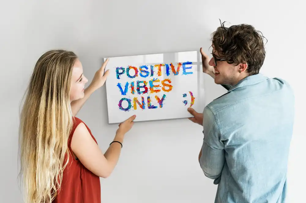 Tablă magnetică cu slogan motivațional