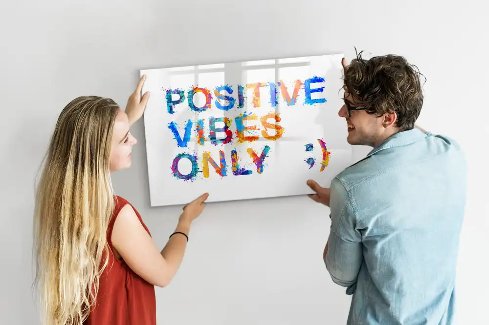 Tablă magnetică cu slogan motivațional