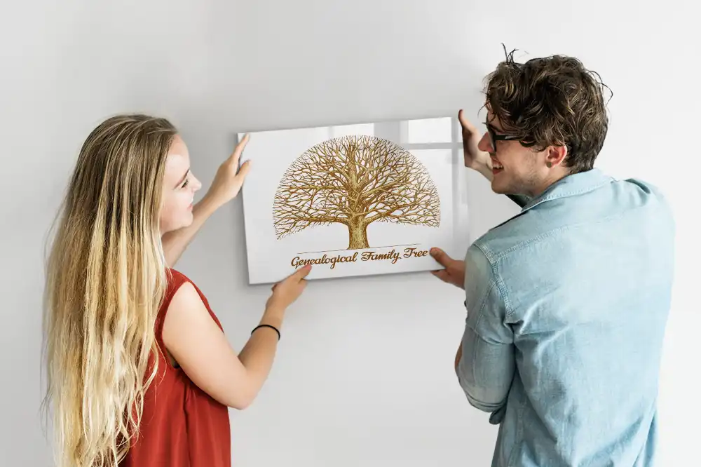 Tablă magnetică pentru arbore genealogic multigenerațional