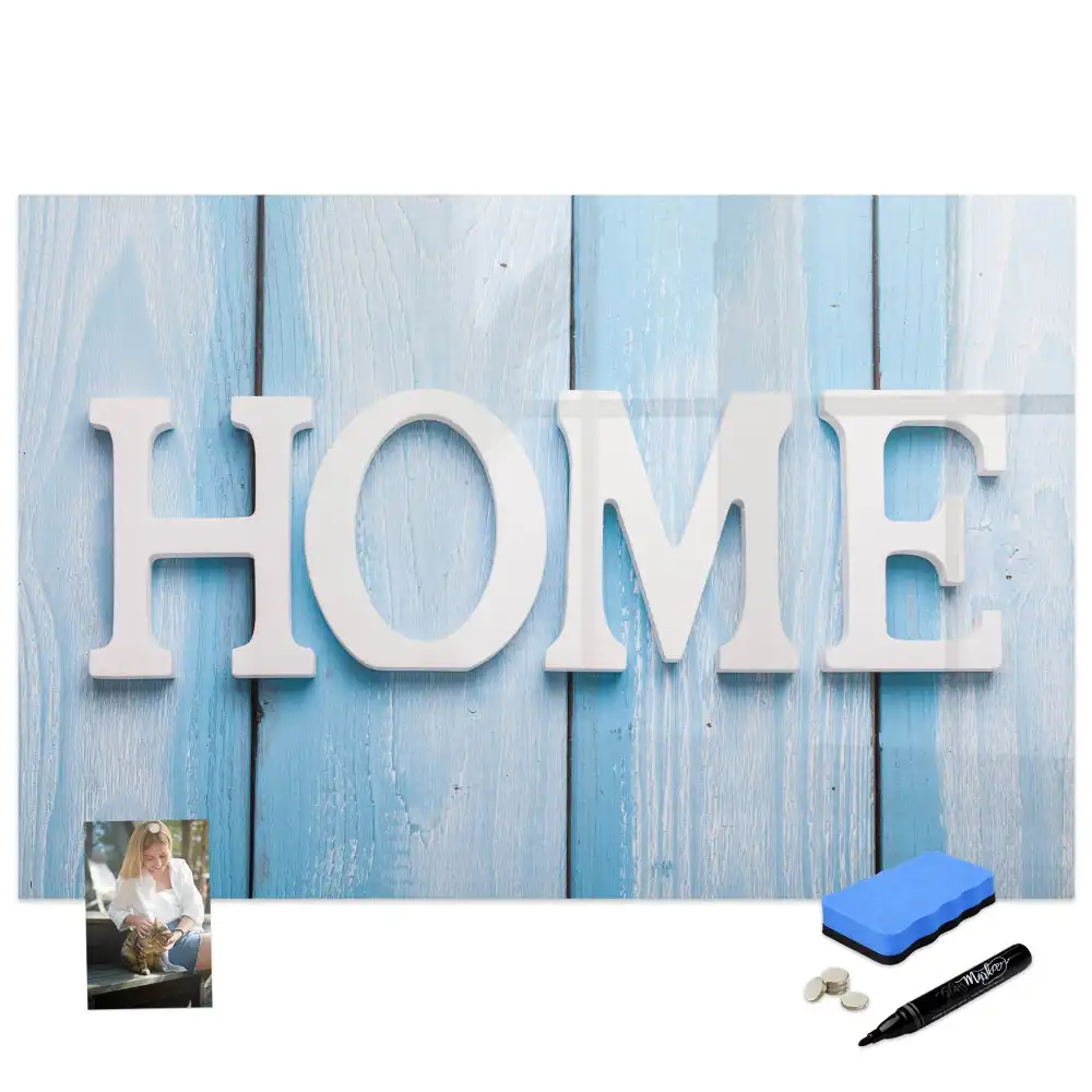 Tablă magnetică pentru scris cu inscripția Home Sweet Home