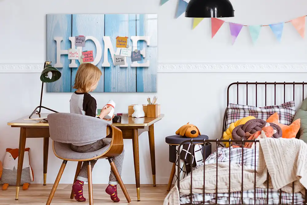 Tablă magnetică pentru scris cu inscripția Home Sweet Home