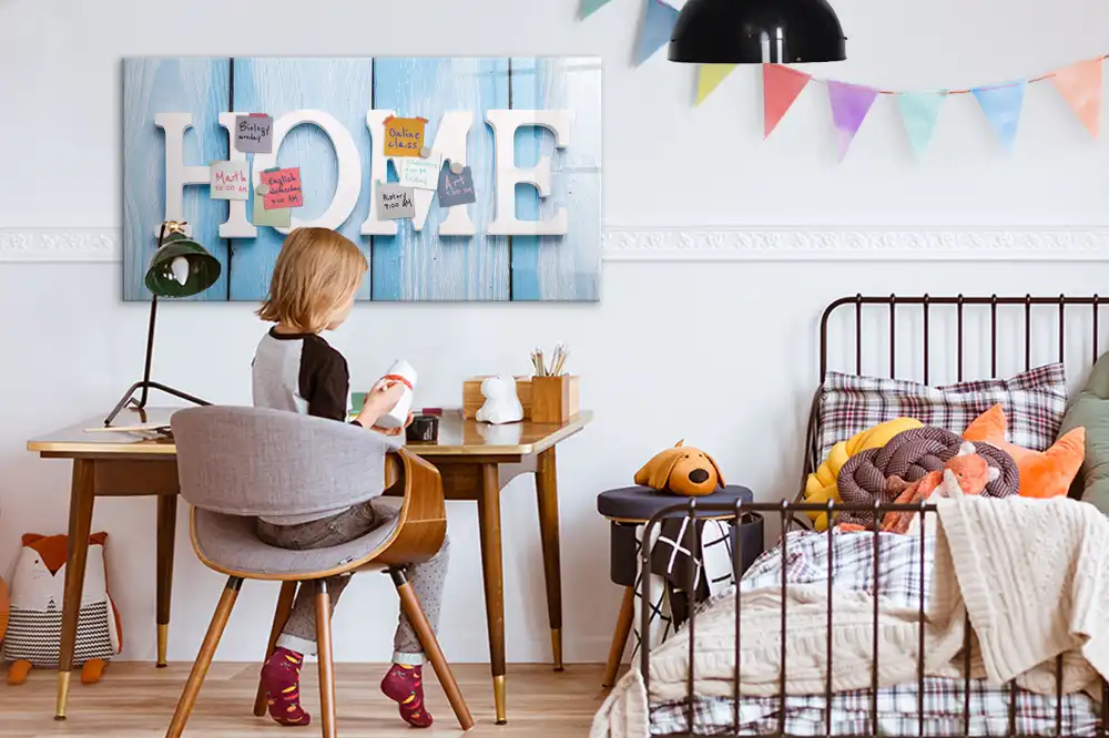 Tablă magnetică pentru scris cu inscripția Home Sweet Home