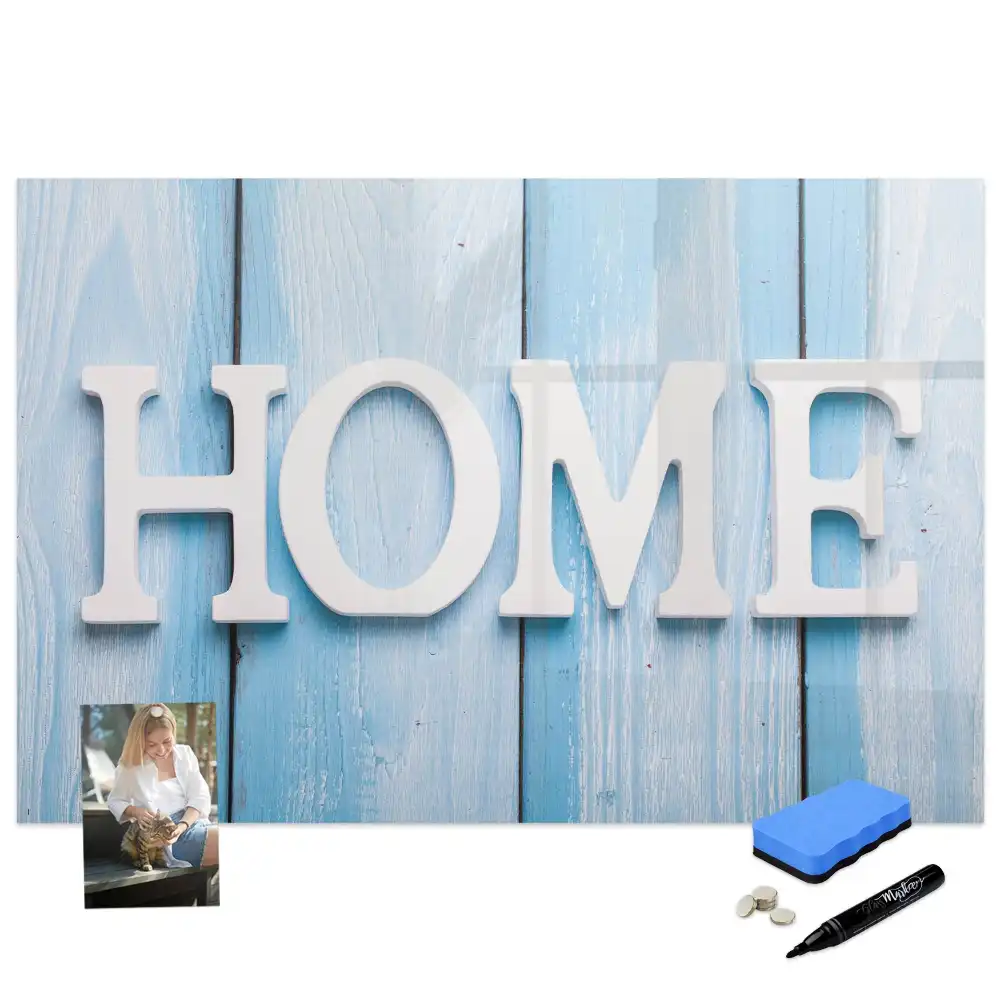 Tablă magnetică pentru scris cu inscripția Home Sweet Home