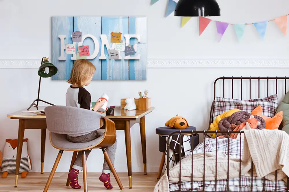 Tablă magnetică pentru scris cu inscripția Home Sweet Home