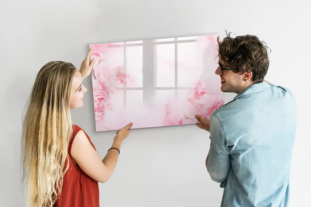 Tablă cu marker și design cu muguri înfloriți