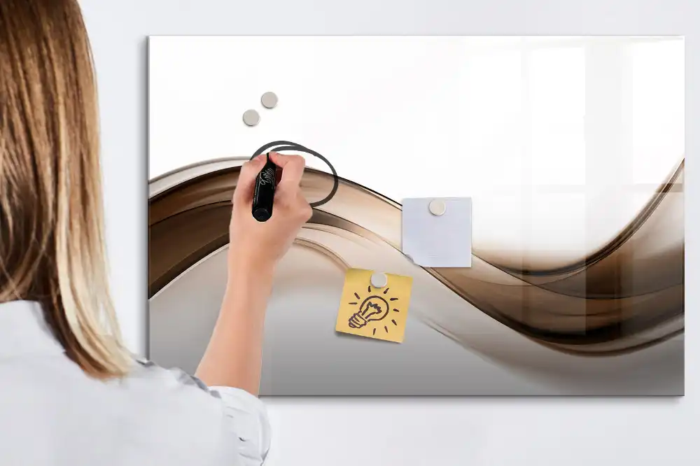 Tablă magnetică cu forme liniare abstracte