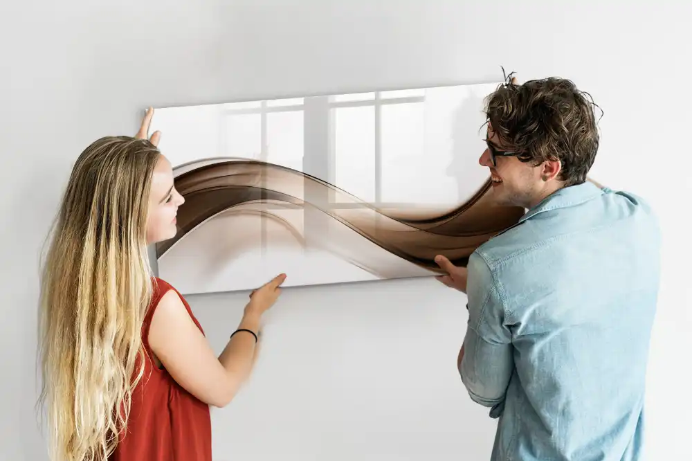 Tablă magnetică cu forme liniare abstracte