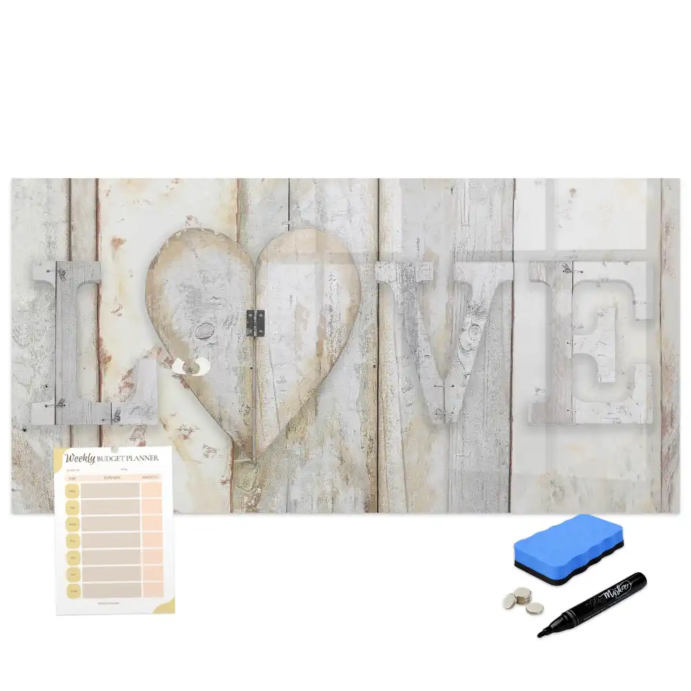 Tablă magnetică pentru scris cu inscripție Love