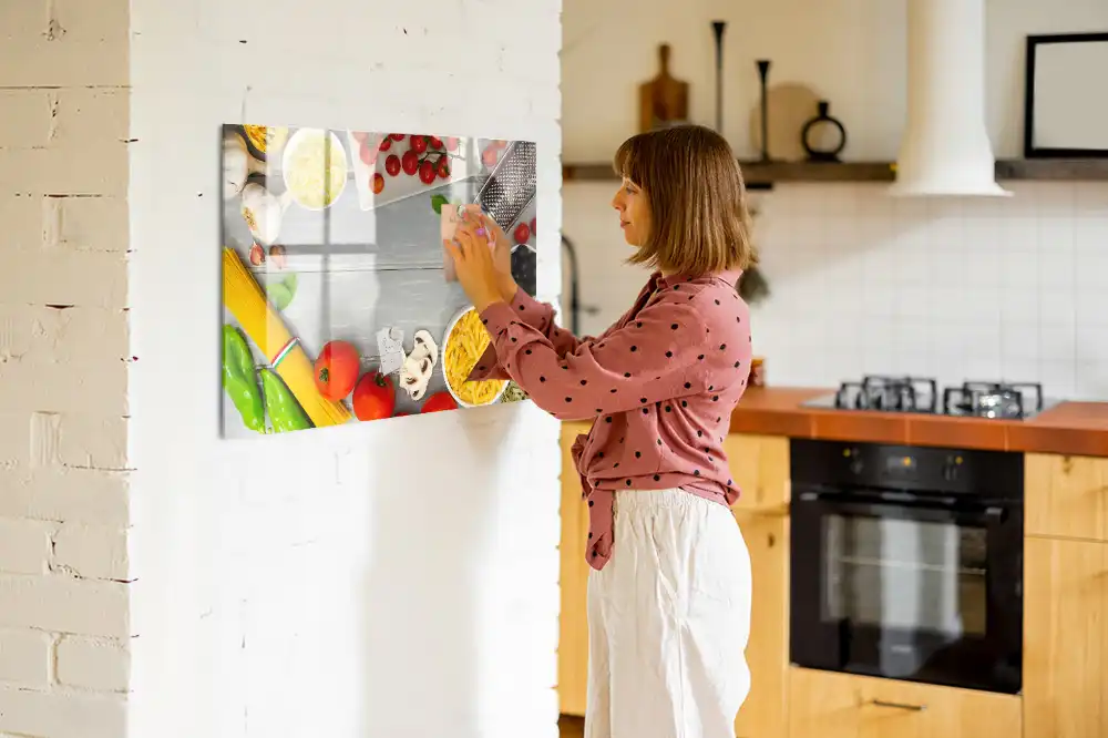 Tablă magnetică cu marker pentru ingrediente culinare