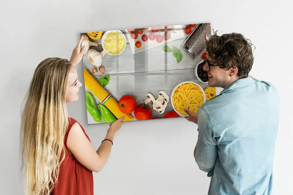 Tablă magnetică cu marker pentru ingrediente culinare