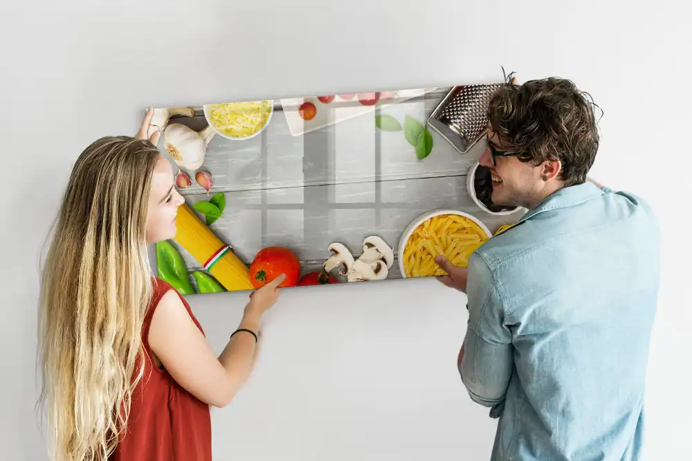 Tablă magnetică cu marker pentru ingrediente culinare