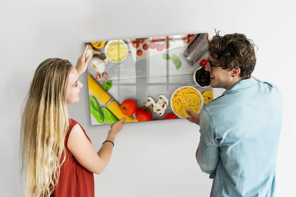 Tablă magnetică cu marker pentru ingrediente culinare