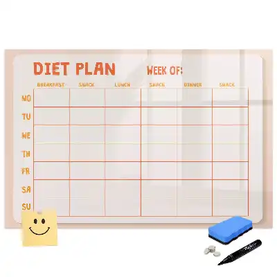 Tablă magnetică pentru planificarea meselor pe șapte zile