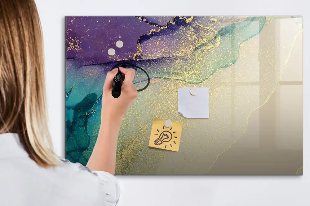 Tablă cu marker cu design abstract liniar chic