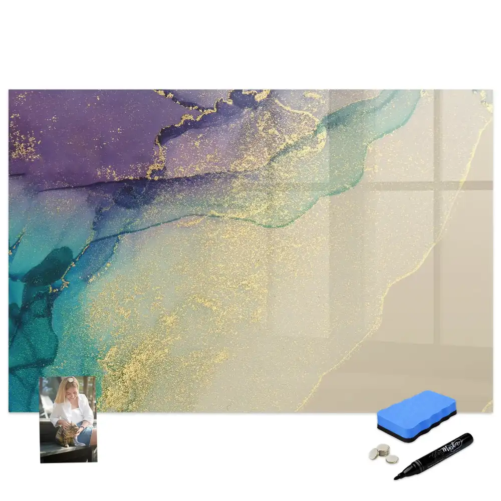 Tablă cu marker cu design abstract liniar chic