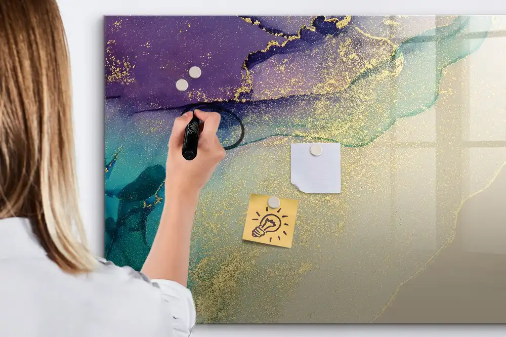 Tablă cu marker cu design abstract liniar chic