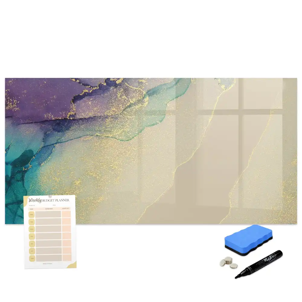 Tablă cu marker cu design abstract liniar chic