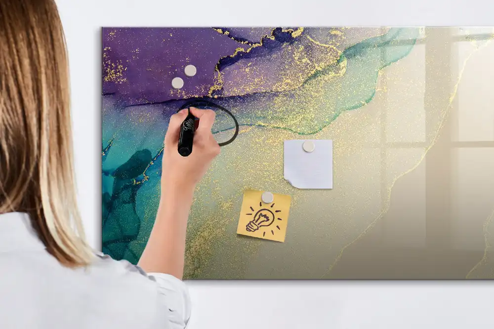 Tablă cu marker cu design abstract liniar chic