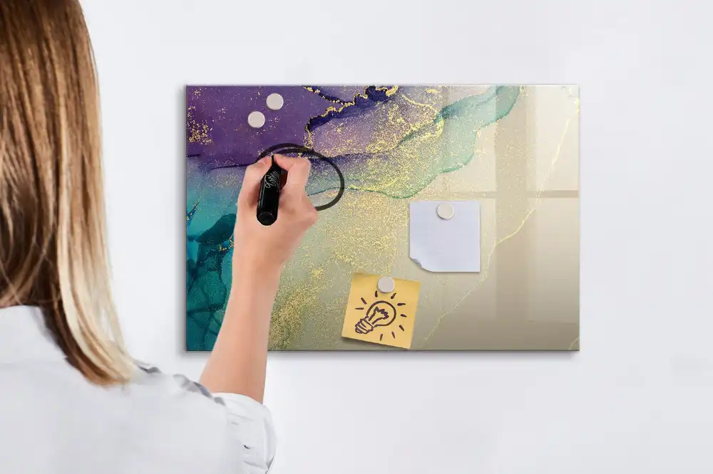 Tablă cu marker cu design abstract liniar chic