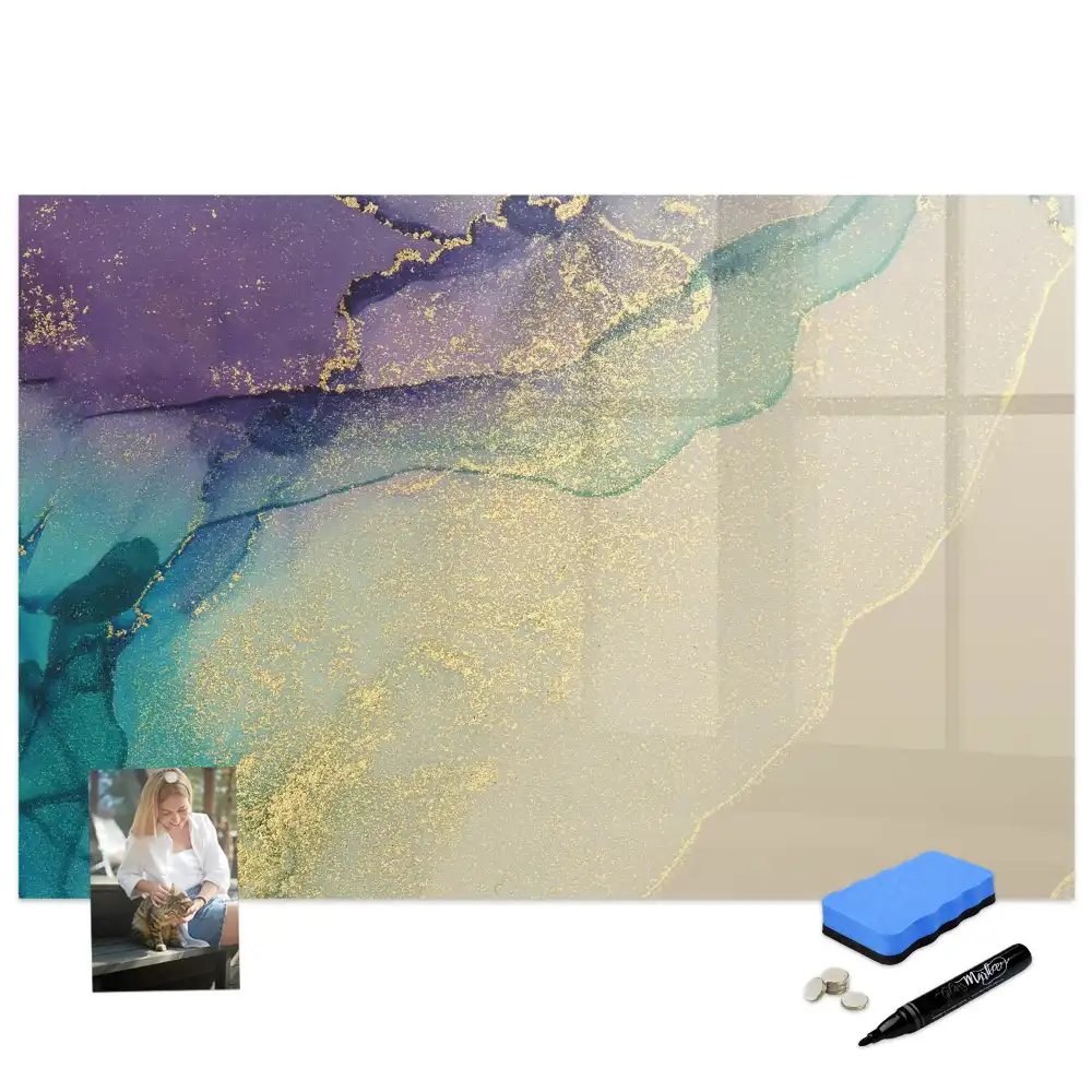 Tablă cu marker cu design abstract liniar chic