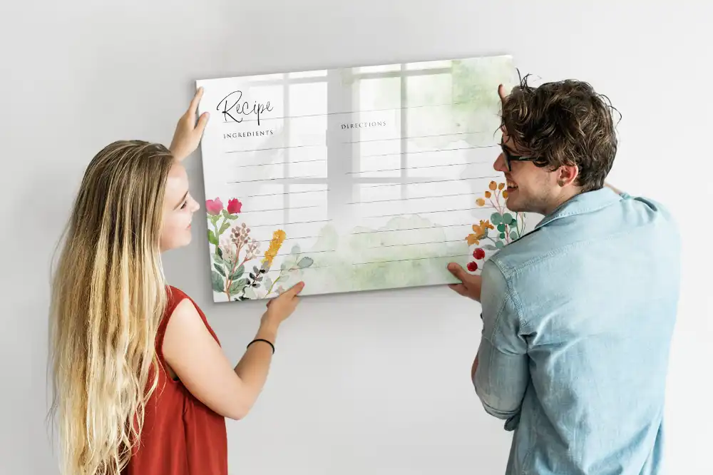 Tablă magnetică pentru notițe cu design spațial pentru bucătărie