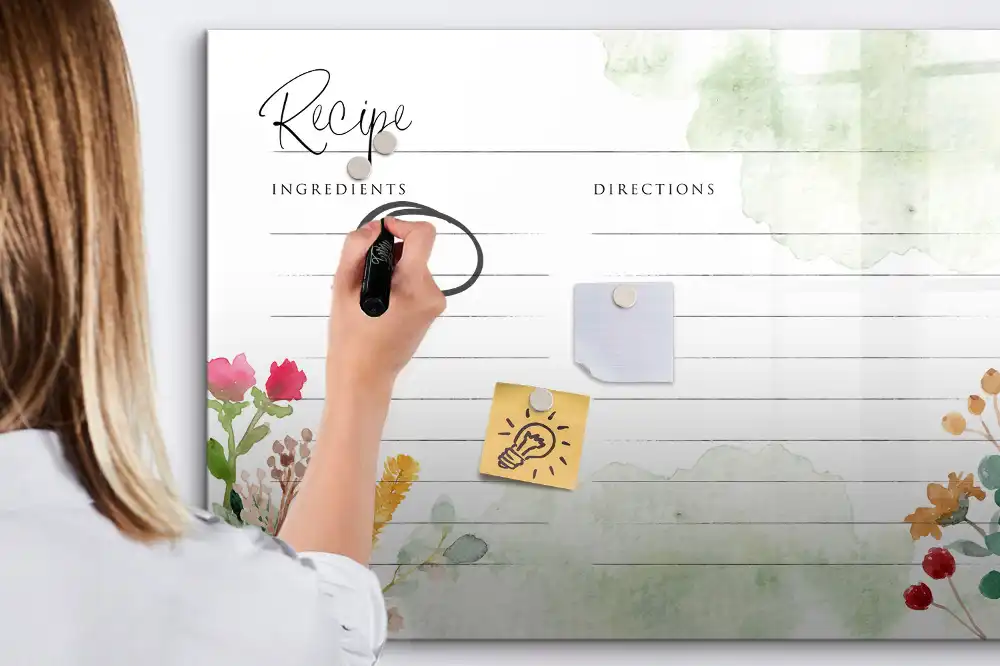 Tablă magnetică pentru notițe cu design spațial pentru bucătărie