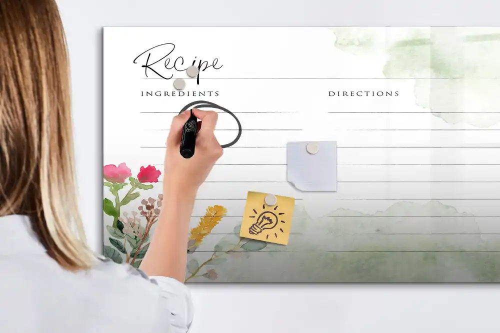 Tablă magnetică pentru notițe cu design spațial pentru bucătărie