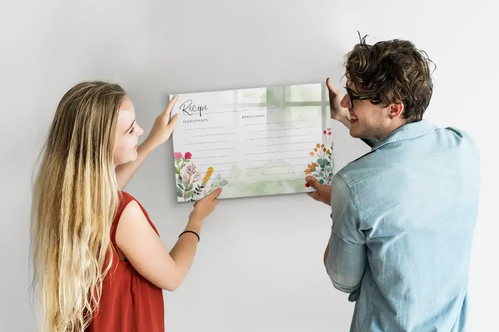 Tablă magnetică pentru notițe cu design spațial pentru bucătărie